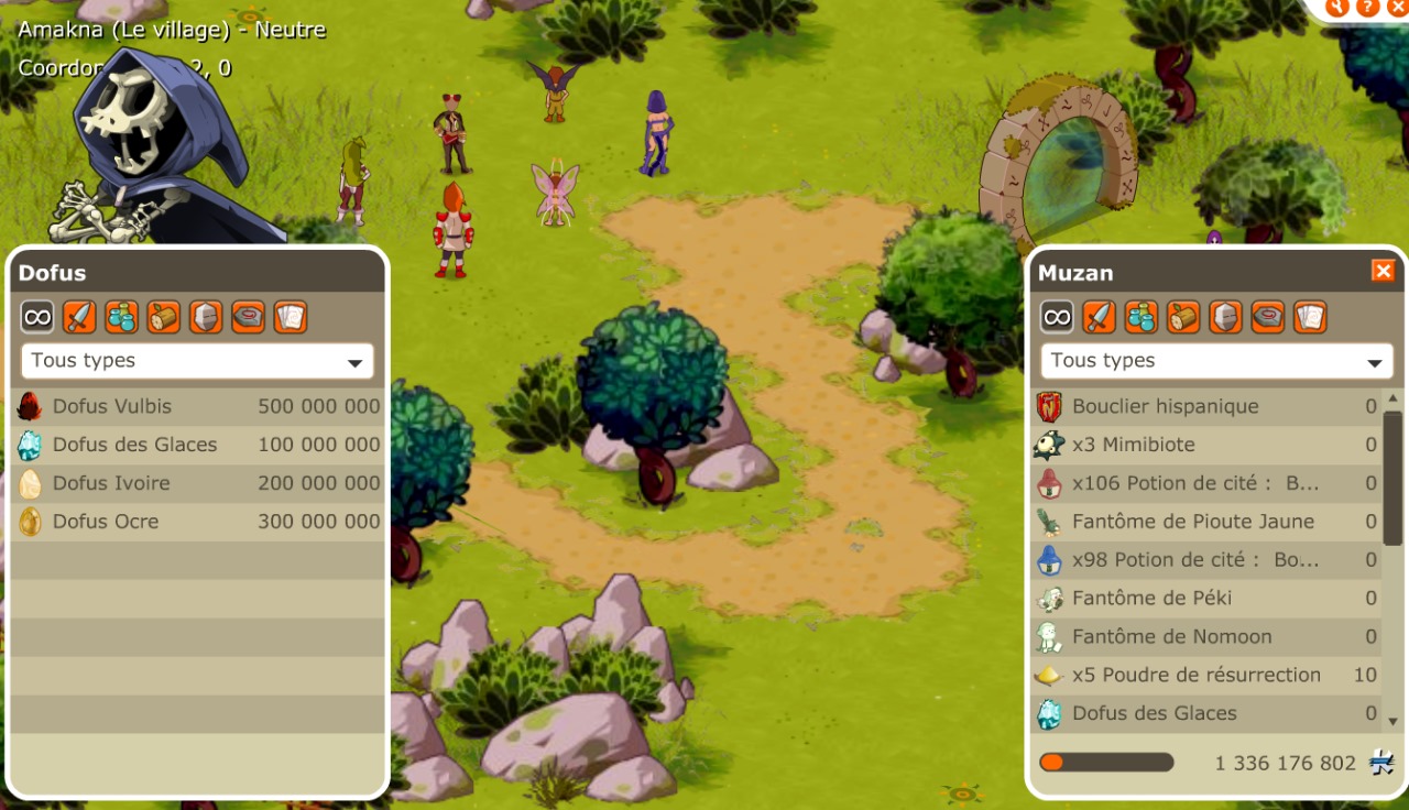 Interface Dofus - Inventaire et objets